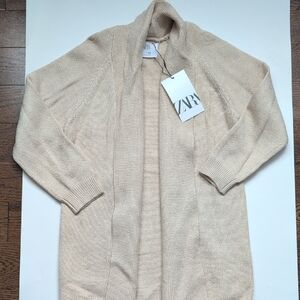 Zara Beige Knit Cardigan